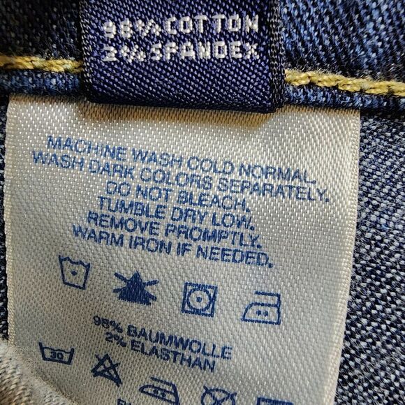 Lands End Jeans Womens 6 Blue Denim Bootcut Stretch Flat Hemmed Western Cowgirl - Picture 10 of 10